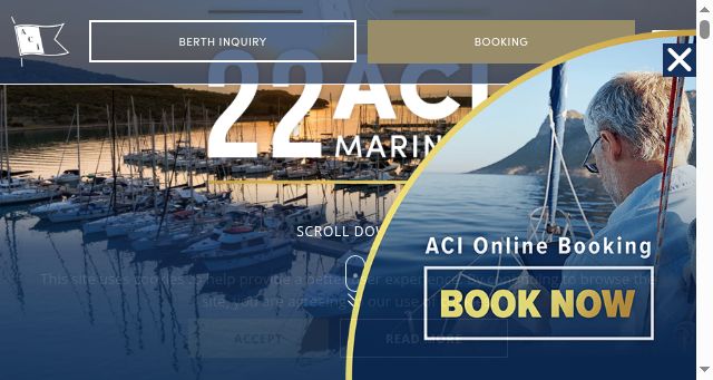 Screenshot of aci-marinas.com