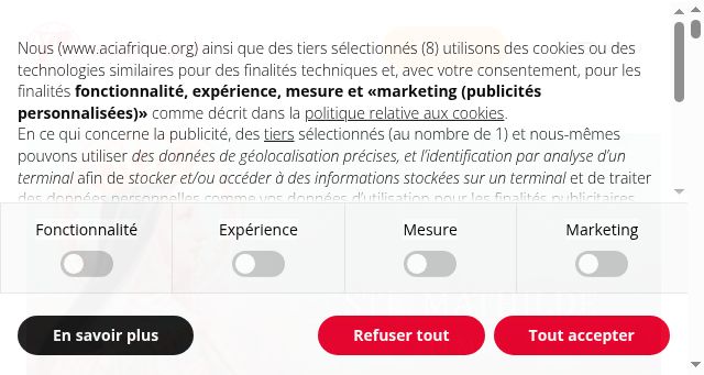 Screenshot of aciafrique.org