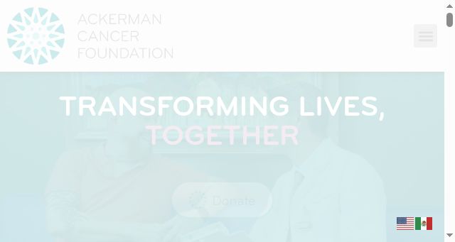 Screenshot of ackermancancerfoundation.org
