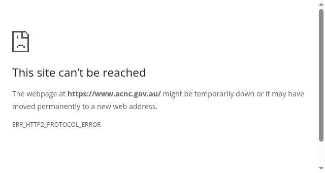 Screenshot of acnc.gov.au