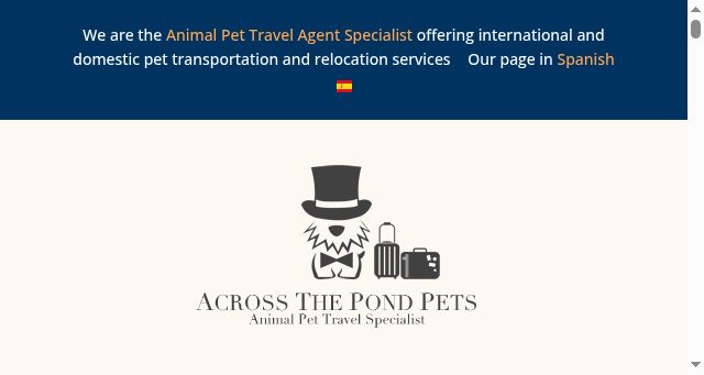 Screenshot of acrossthepondpet.com