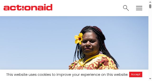 Screenshot of actionaid.org.au