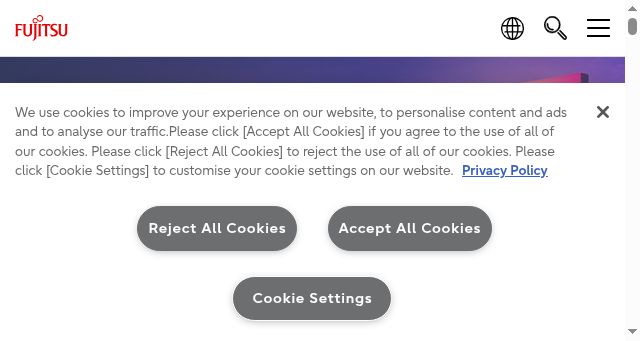 Screenshot of activate.fujitsu