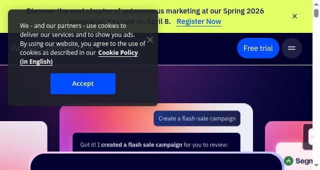 Screenshot of activehosted.com