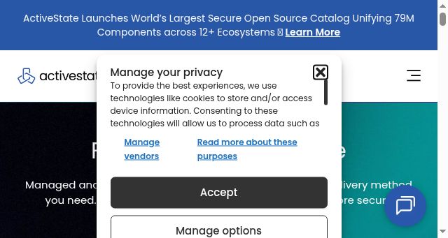 Screenshot of activestate.com