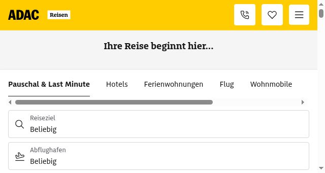 Screenshot of adacreisen.de