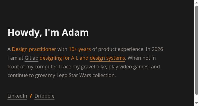 Screenshot of adamferch.com