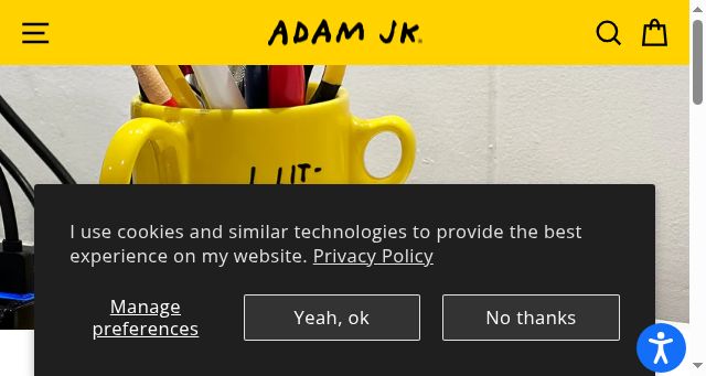 Screenshot of adamjk.com