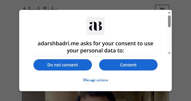 Screenshot of adarshbadri.me