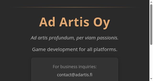 Screenshot of adartis.fi