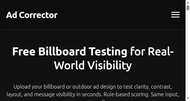 Screenshot of adcorrector.com