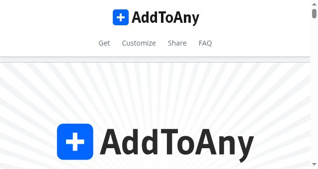 Screenshot of addtoany.com