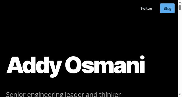 Screenshot of addyosmani.com