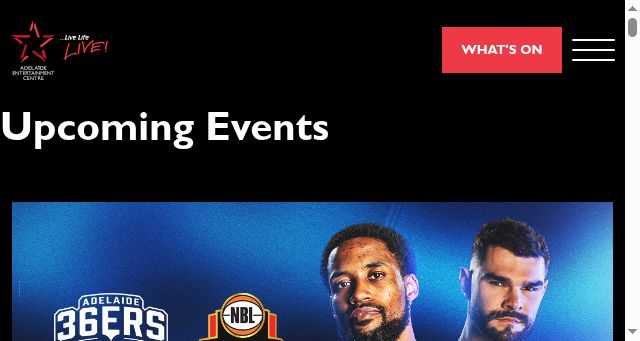 Screenshot of adelaideentertainmentcentre.com.au
