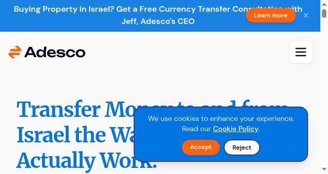 Screenshot of adesco.co.il