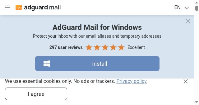 Screenshot of adguard-mail.com