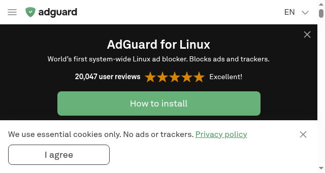 Screenshot of adguard.com