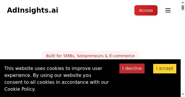 Screenshot of adinsights.ai