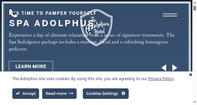 Screenshot of adolphus.com