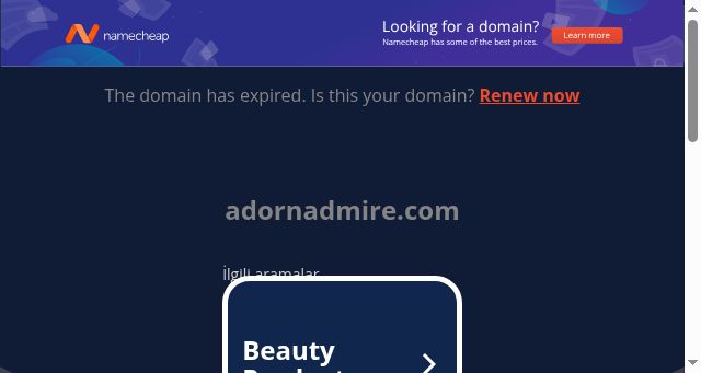 Screenshot of adornadmire.com