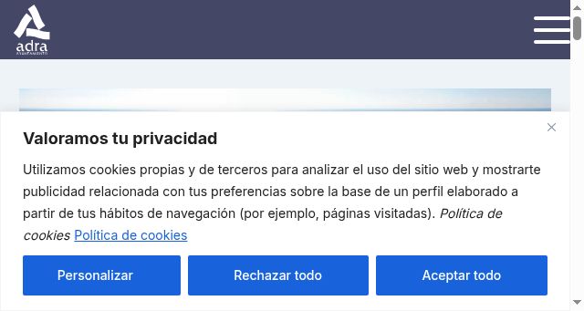 Screenshot of adra.es