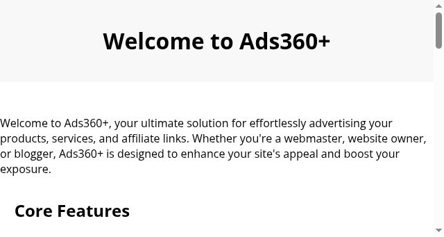 Screenshot of ads360.cf