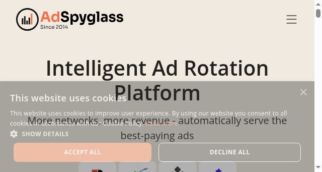 Screenshot of adspyglass.com