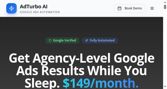 Screenshot of adturbo.ai