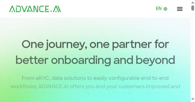 Screenshot of advance.ai