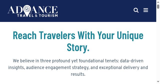 Screenshot of advancetravelandtourism.com