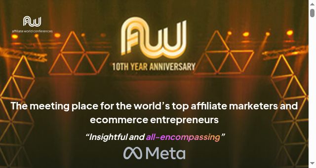 Screenshot of affiliateworldconferences.com