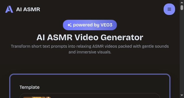 Screenshot of ai-asmr.io