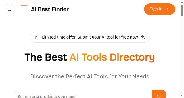 Screenshot of aibestfinder.com