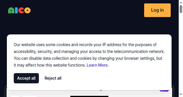 Screenshot of aico.tv