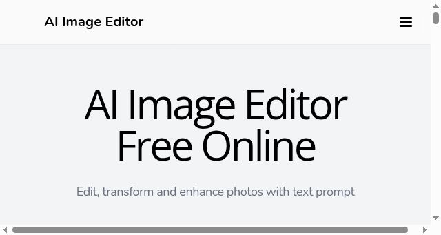 Screenshot of aiimageeditor.ai
