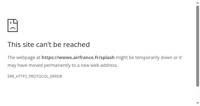 Screenshot of airfrance.fr
