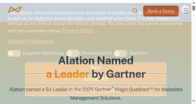 Screenshot of alation.com