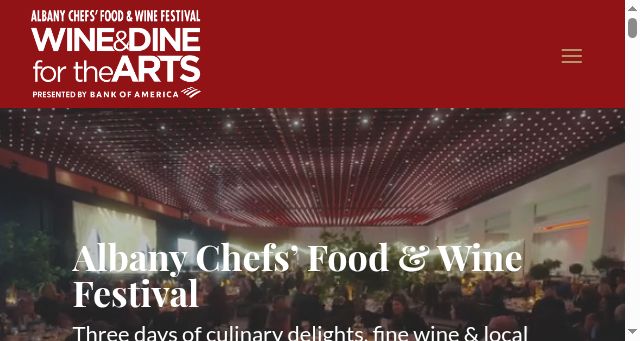 Screenshot of albanywinefest.com