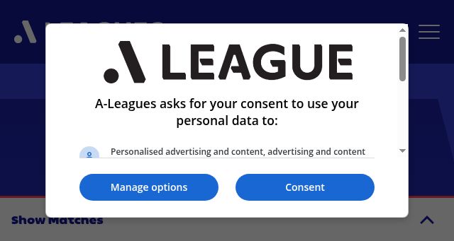 Screenshot of aleagues.com.au