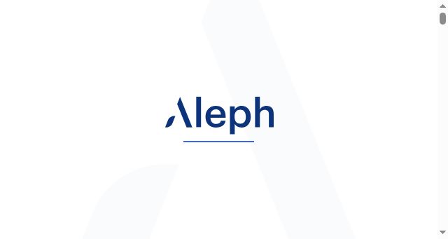 Screenshot of alephholding.com
