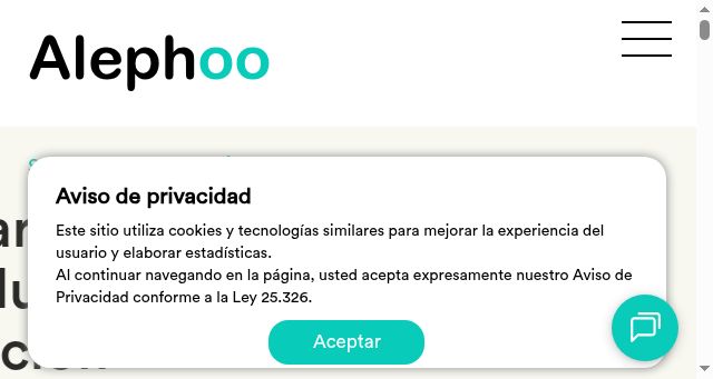 Screenshot of alephoo.com