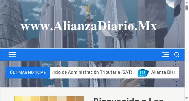 Screenshot of alianzadiario.mx