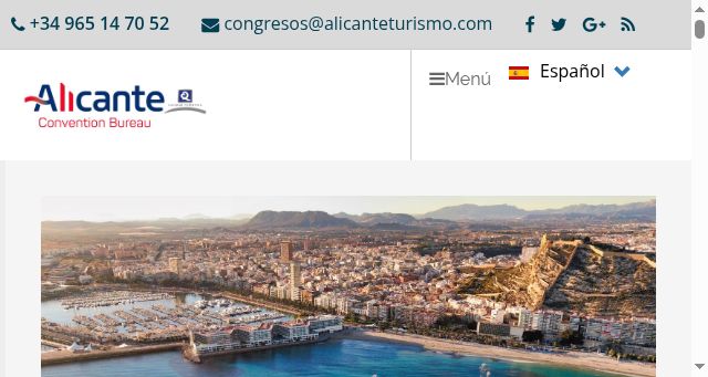 Screenshot of alicantecongresos.com
