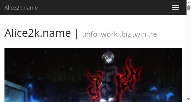 Screenshot of alice2k.name