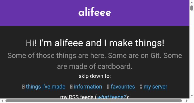 Screenshot of alifeee.net