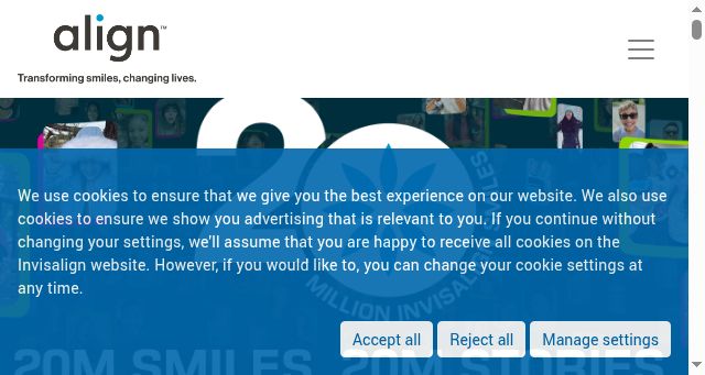 Screenshot of aligntech.com