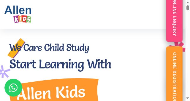 Screenshot of allenkidsbareilly.in