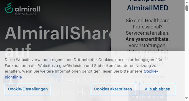 Screenshot of almirall.de