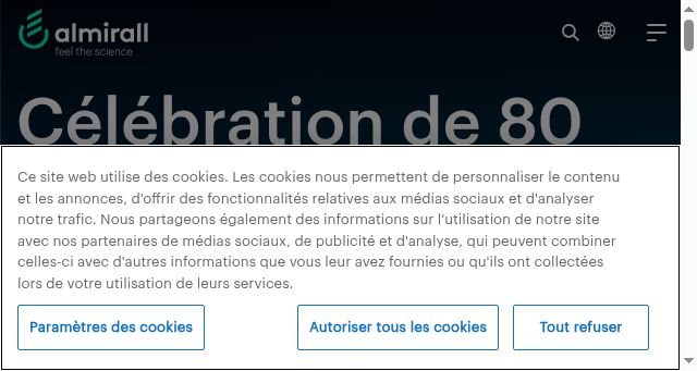 Screenshot of almirall.fr