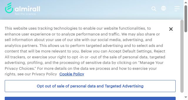 Screenshot of almirall.us